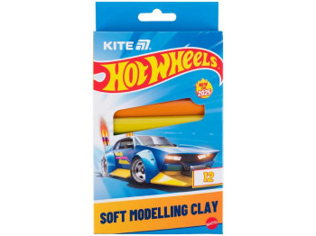 Пластилін восковий 12 кольорів, Hot Wheels, Kite HW25-086-1