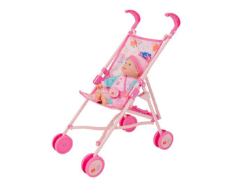Коляска для ляльок прогулянкова 1424021 Peppa Pig, металевий каркас