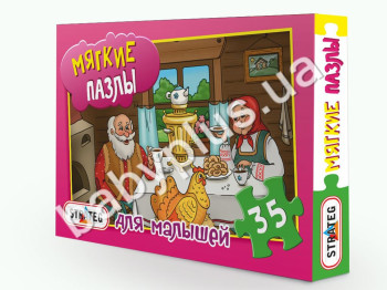 Пазлы мягкие, 35 эл, Курочка ряба, в коробке, Strateg