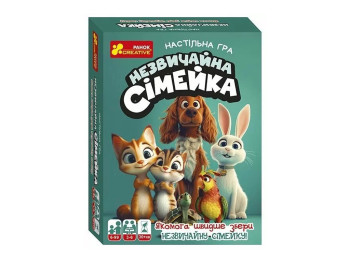 Настольная игра карточная Необычная семейка, 11 см, сбор наборов, Ranok Creative