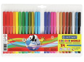 Фломастеры 24 цвета. Centropen 7550/24 ТП