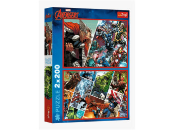 Пазлы 2 в 1 Trefl The Avengers Защитники мира, 2 х 200 деталей