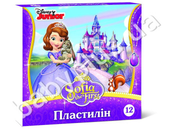 Пластилин Принцесса София(12 цветов,210г,картонная коробка)
