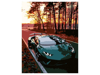 Набор для росписи по номерам Lamborghini 40х50 см, Strateg