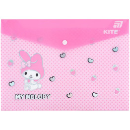Папка на кнопці Kite My Melody HK25-244-3, формат A4, поліпропілен, Kite