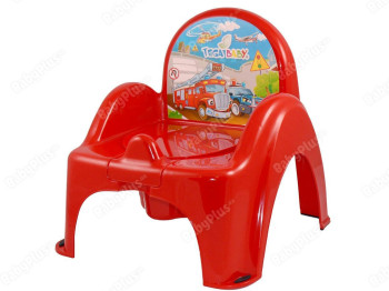 Горшок - стульчик красный Авто. Tega Baby CS-007-121