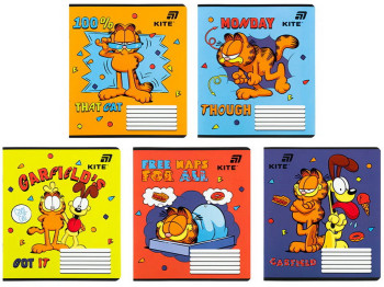 Зошит у лінію Garfield Kite GF26-234, 12 аркушів, мікс видів, ціна за 1шт