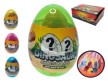 Игрушка-сюрприз яйцо с динозавром Сквиш, 9,2 см  (цена за 1шт)