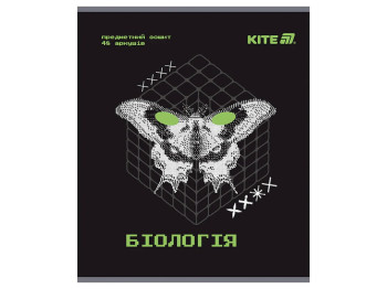 Зошит предметний Біологія Techno K25-240-7 A5, 48 аркушів, клітинка (ціна за 1шт)  Kite