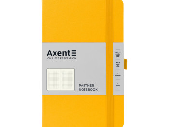 Книга записная в клетку Partner желтая 125х195 см. 96 листов. Axent 8201-08-A