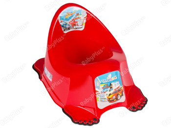 Горшок Авто противоскользящей резиной и музыкой красный. Tega Baby PO-048-121