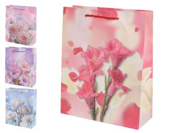 Пакет подарунковий паперовий Spring flower R40760-L, 30х41.5х12см, мікс видів