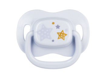 Пустышка силиконовая симметричная 0-6 м Newborn baby - голубая, Canpol babies 22/580_blu_new