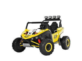 Електромобіль дитячий джип M 6373EBLR-6, 125 см, 24V, 2x150W, світло та музика, жовтий, Bambi Racer
