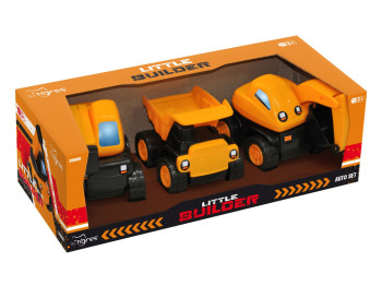 Набір будівельної техніки Little Builder 3 шт 12 см, інерційний механізм, Tigres