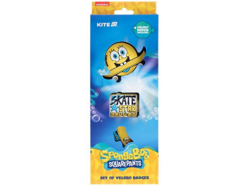 Набор бейджей на липучке, 3 штуки, SpongeBob SquarePants, Kite