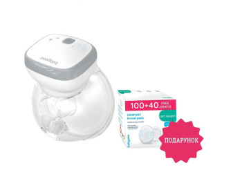 Набор акционный Молокоотсос SHELLY и лактационные вкладки COMFORT 140шт, Babyono