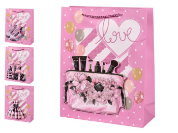 Пакет подарунковий паперовий L Love 3D 30х41.5х12см, R98484-L