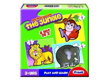 Пазли для малюків Джунглі, 3 в 1; Frank 10202