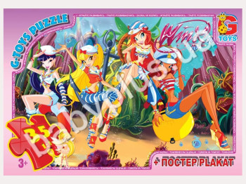 Пазлы картонные, 35 эл, формат А4 WinX Club (Винкс клуб)