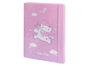 Папка картонна А4 для трудового навчання Hello Kitty з гумкою, Kite