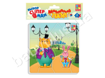 Магнітні пазли Звероленд 14 елементів, Vladi Toys