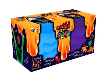Вязкая масса Mega Stretch Slime, 2 банки, Danko Toys
