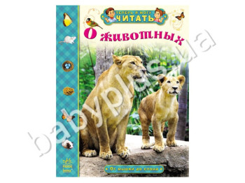 Дитяча книга Тепер я можу читати, Про тварин, Від мишки до слона, Ранок