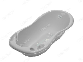 Ванночка LUX Сова со сливом и термометром Серая 102 см. Tega Baby SO-005ODPLYW-106
