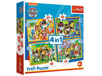 Пазл 4 в 1 Trefl Paw Patrol Отдых