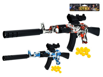 Автомат со светом и лазером 2025-5A, 66 см, стреляет шариками, 2 вида