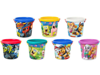 Ведро для песка круглое IML Nickelodeon 1 л, 12 см, с ручкой, Tigres
