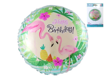 Фольгированный воздушный шарик Happy Birthday, 53×47 см