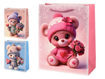 Пакет подарунковий паперовий M With love 26х32х10см, R33504-M