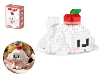 Мини-конструктор Bricks Белый щенок, 8,8 см