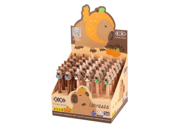 Ручка шариковая автоматическая CAPYBARA 0,7 мм, кнопочный механизм, микс видов (цена за 1шт) ZiBi