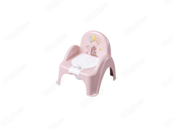 Горшок - стульчик с музыкой светло-розовый Лесная сказка. Tega Baby PO-073-107