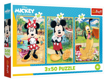 Пазлы 3 в 1 Trefl Mickey and Friends Мышь на празднике, 3х50 элементов