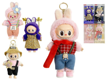 Кукла плюшевая Labubu Vinyl Plush, 26 см, подвес, коллекционная серия, 4 вида (цена за 1шт)