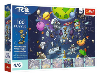 Пазлы Trefl UFT Treflik Family Робот в космосе, 100 элементов