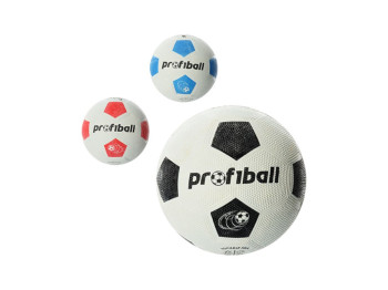 Мяч футбольный резиновый Profiball, 3 цвета