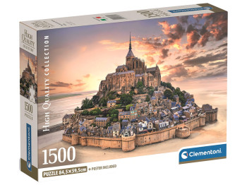 Пазли 1500 елементів, Острів Мон-Сен-Мішель, Clementoni 31730