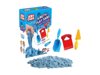 Кінетичний пісок для ліплення синій Dede Art Craft, 1000 г, з інструментами, Art Craft