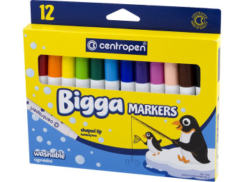 Фломастери Bigga 12 кольорів. Centropen 7650/12