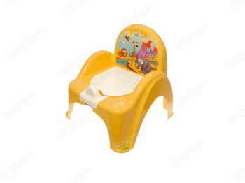 Горшок - стульчик с музыкой желтый Сафари. Tega Baby PO-041-124