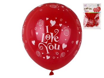 Набор воздушных шаров "I Love You", 30см, 6 шт
