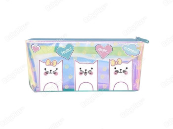 Пенал-косметичка лазерный Kittens 20х9х2,5 см, Kidis 13076