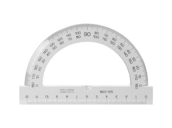 Транспортир бесцветный 180/125. Koh-i-Noor 746238