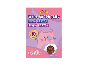 Картон белый My cat А4 10 листов, KIDIS 13496