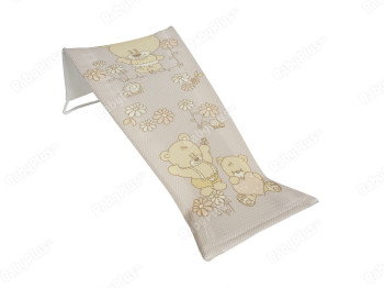 Лежак для купания с рисунком кремовый Мишки. Tega Baby MS-026-119
